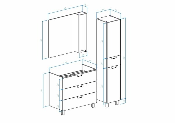 Тумба под раковину Bellezza Пегас 90 4630415140075